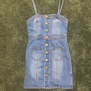 Jean dress button up